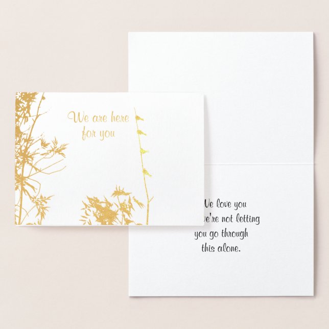 Condolence Not Alone Friend Family Birds Foil Card (Display)