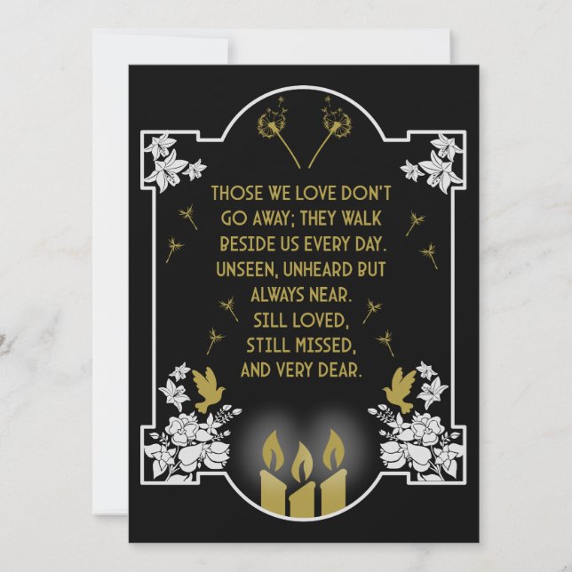 Condolence Support Message (Front)