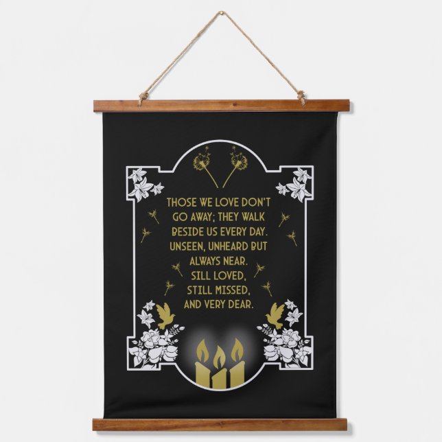 Condolence Support Message Hanging Tapestry (Front)