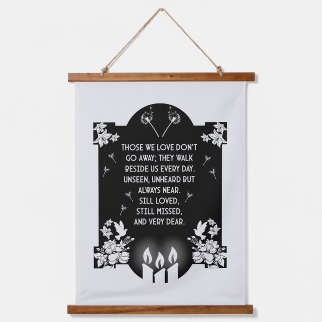 Condolence Support Message Hanging Tapestry (Front)