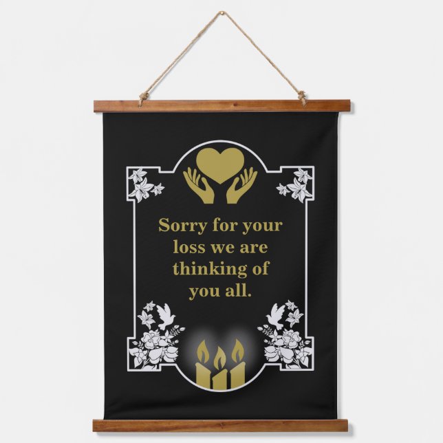 Condolence Support Message Hanging Tapestry (Front)