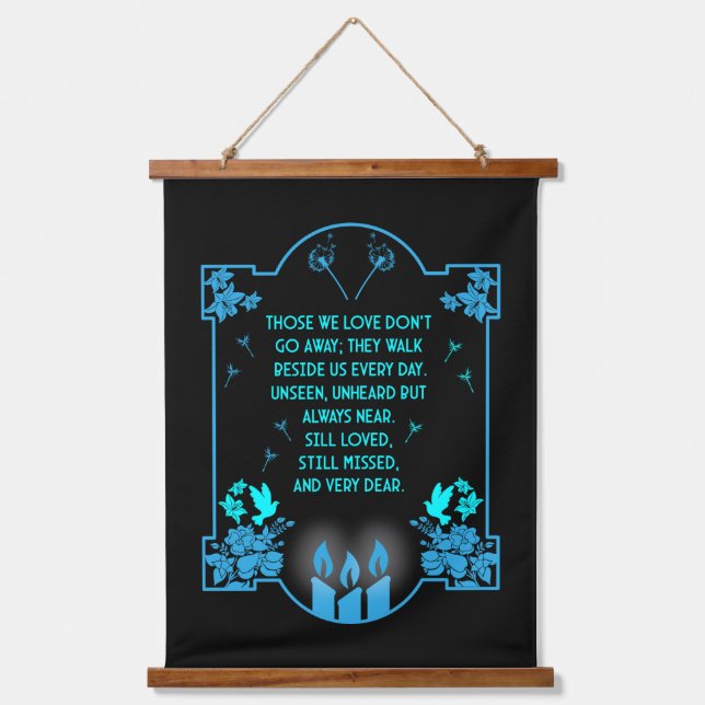 Condolence Support Message Hanging Tapestry (Front)