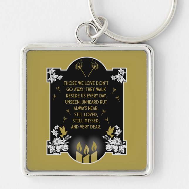 Condolence Support Message Key Ring (Front)