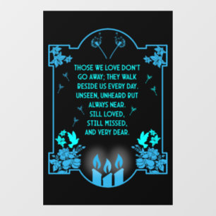 Condolence Support Message Window Cling