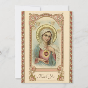 Condolence Sympathy Thank You Catholic Mary