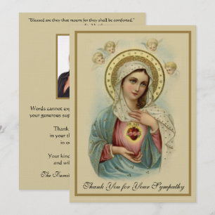 Condolence Sympathy Thank You Catholic Mary