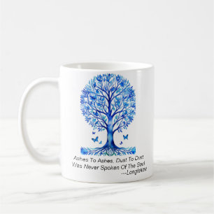 Condolences Ashes To Ashes Blue Butterfly Tree Mug