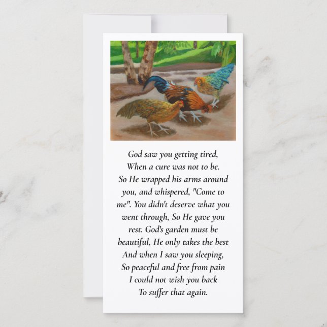 Condolences Blessing Purple, Blue, Orange Prayer (Front)