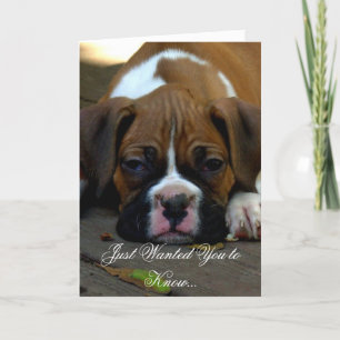 Condolences Boxer puppy greeting card