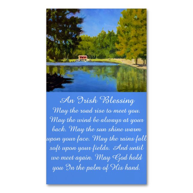Condolences Memorial Landscape Funeral Card (Front Vertical)