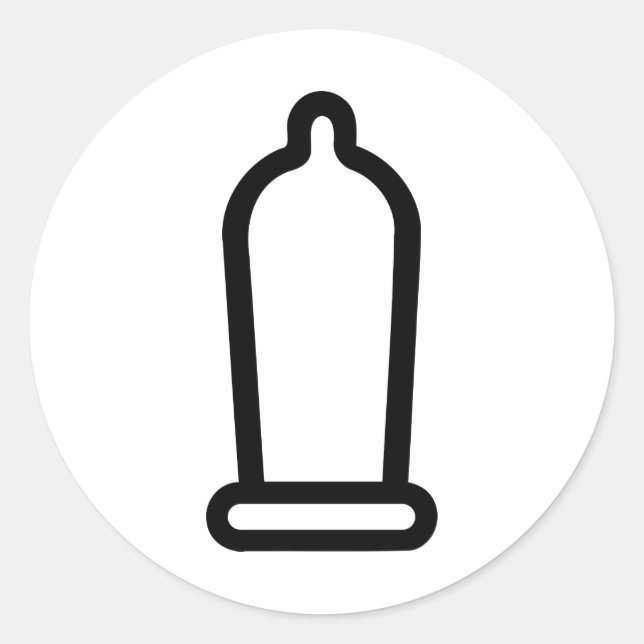 Condom Classic Round Sticker (Front)