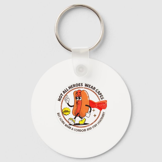 Condom Legend Inappropriate Funny 90s Retro T Funn Key Ring (Front)