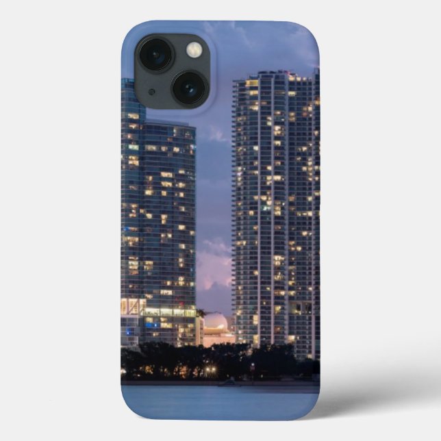 Condominium towers at the waterfront in Miami Case-Mate iPhone Case (Back)