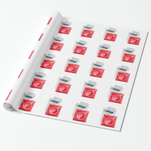 Condoms on white background wrapping paper
