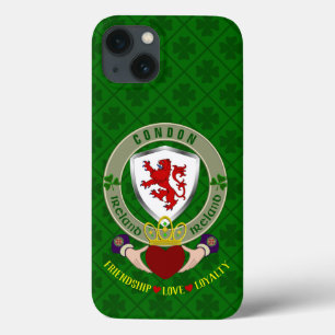 Condon Irish Shield & Claddagh Personalised iPhone 13 Case