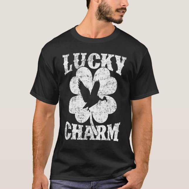 Condor Bird   Shamrock Lucky Condor St Patrick's D T-Shirt (Front)