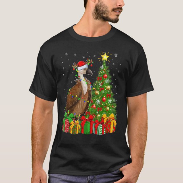 Condor Bird   Xmas Holiday Santa Condor Christmas  T-Shirt (Front)