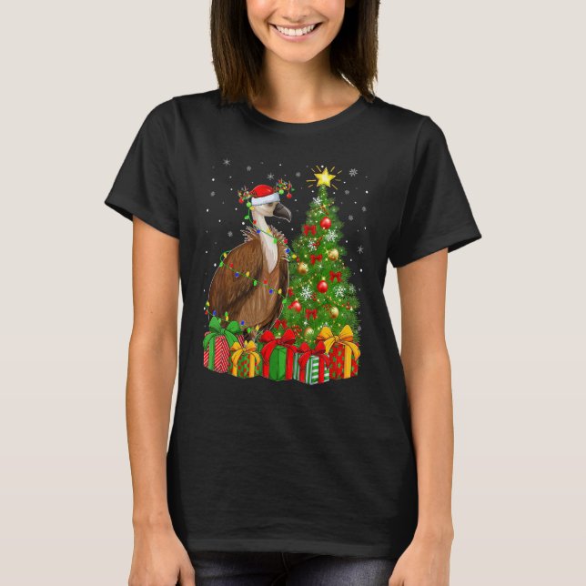 Condor Bird   Xmas Holiday Santa Condor Christmas  T-Shirt (Front)