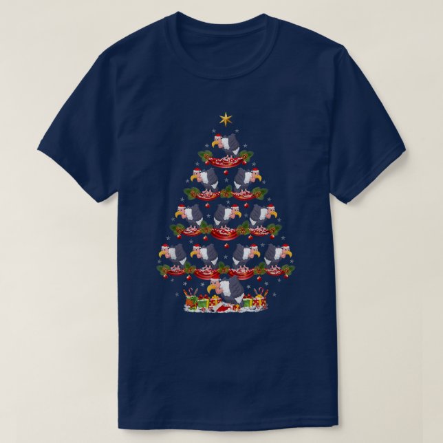 Condor Bird Xmas Tree Lighting Condor Christmas Tr T-Shirt (Design Front)