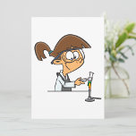 Conducting A Science Experiment Invitation<br><div class="desc">A girl conducting a science experiment with a bunsen burner. This design looks really effective on these Invitation</div>