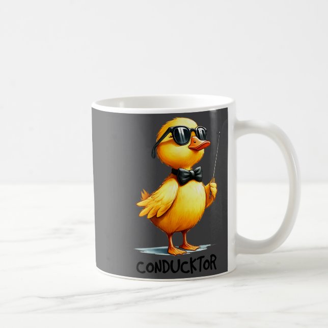 Conductor, Funny Duck Quote  Coffee Mug (Right)