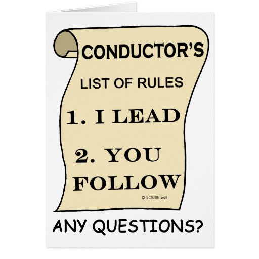 Conductor List Of Rules