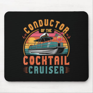 Conductor Of The Tail Cruiser Pontooning Boat Capt Mouse Mat