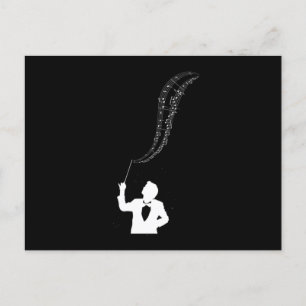 Conductor Orchestra Classical Music Notes Gift Postcard