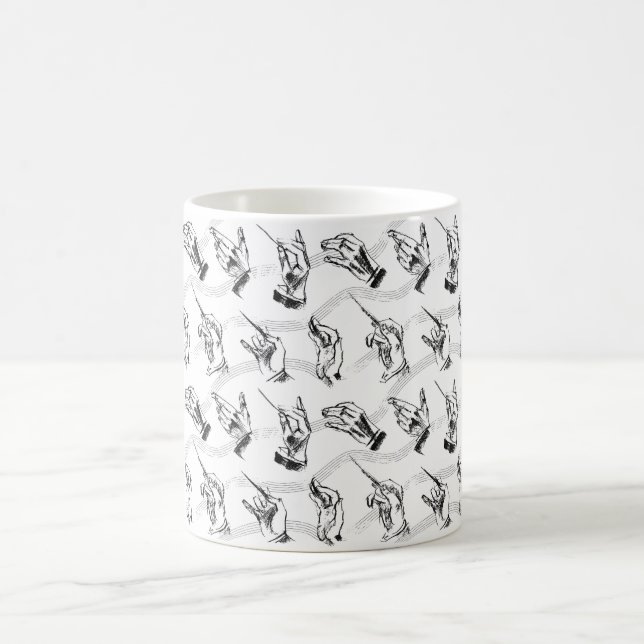 Conductor (pattern in black and white) coffee mug (Center)