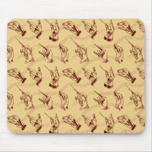 Conductor (pattern in brown and ochre) mouse mat