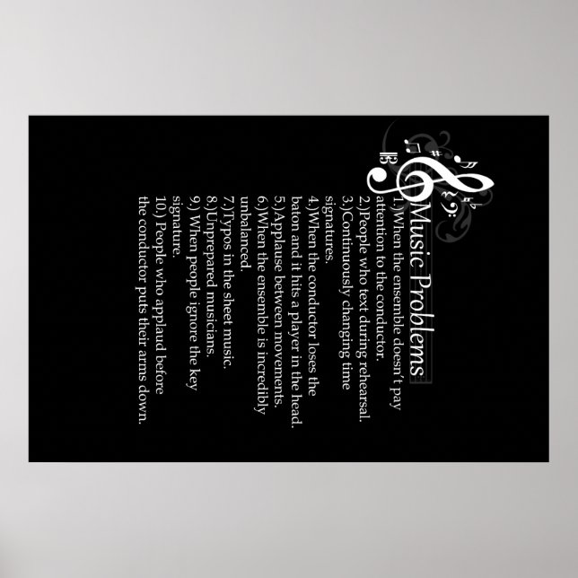 Conductor Problems List Poster (Front)