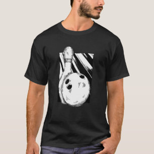 Cone Bowling Ball Hand Drawn Skittle Road Club T-Shirt