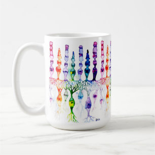 Cone cells rod cells and bipolar neurond of retina coffee mug