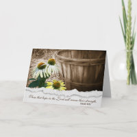 Cone Flower and Basket with Bible Verse