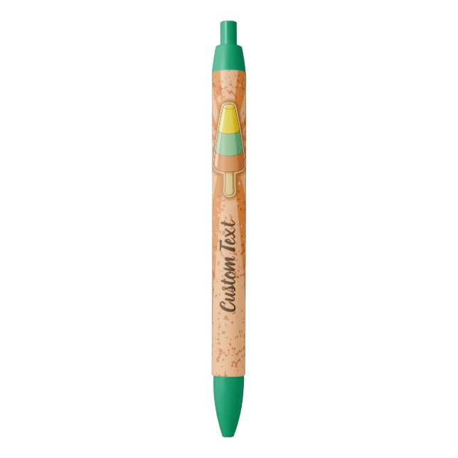 Cone Shaped Sorbet Stick Blue Ink Pen (Front Vertical)