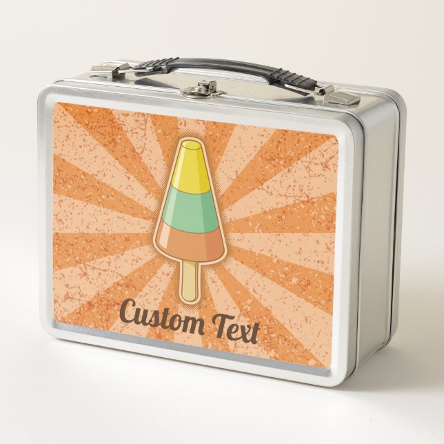 Cone Shaped Sorbet Stick Metal Lunch Box (Front)