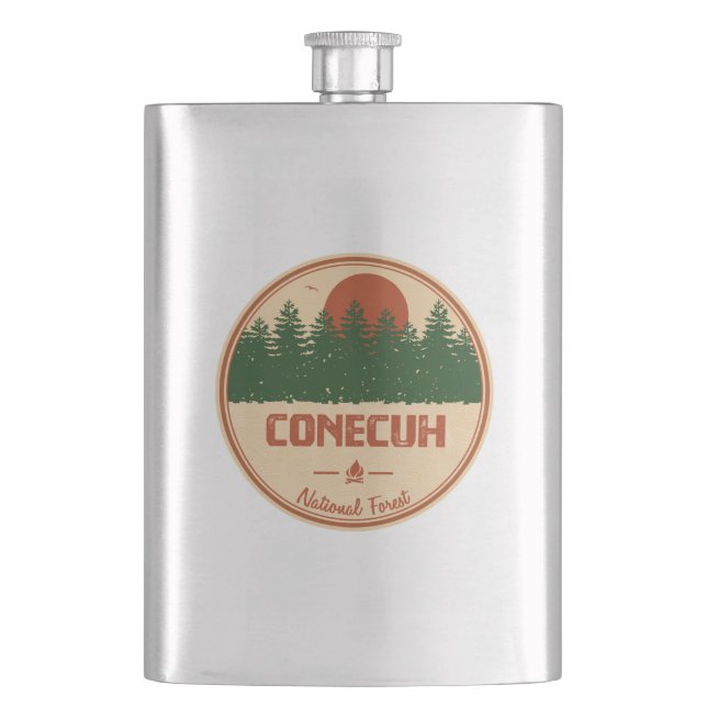Conecuh National Forest Hip Flask (Front)