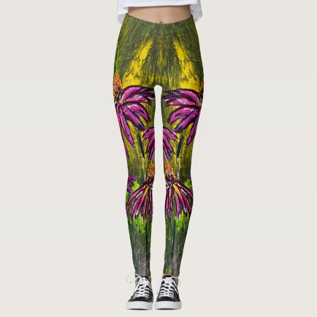 Coneflower Abstract leggings (Front)