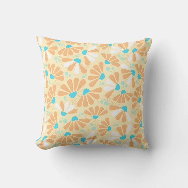 Coneflower Confetti on Eggshell Cushion (Front)