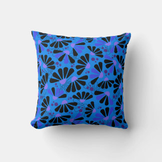 Coneflower Confetti on Paradise Blue Cushion