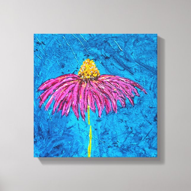 Coneflower Wrapped Canvas Print (Front)