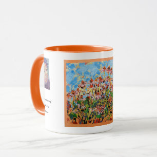 Coneflowers Painting / Artist Larry Lerew Mug