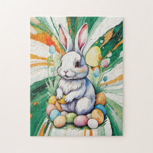 Conejito de Pascua Psicodelico Jigsaw Puzzle