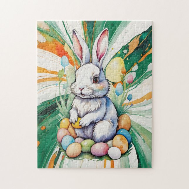 Conejito de Pascua Psicodelico Jigsaw Puzzle (Vertical)