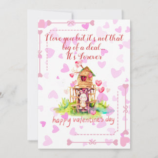 conejito enamorado Saludo san Valentin Holiday Card