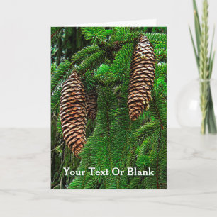 Cones And Needles Holiday Card