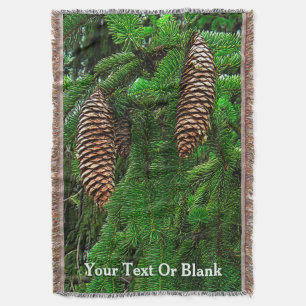 Cones And Needles Throw Blanket