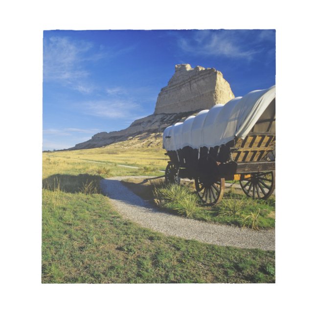 Conestoga wagon at Scottsbluff National Notepad (Front)