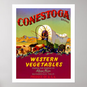 Conestoga Western Vegetables Poster