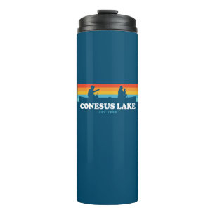 Conesus Lake New York Canoe Thermal Tumbler